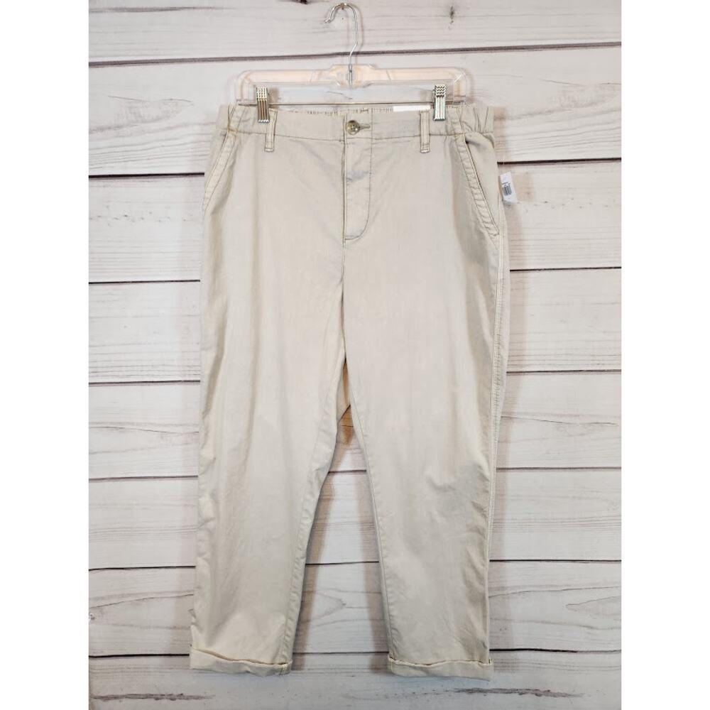 Old Navy Womens Khaki Jogger Pants Elastic Waist Size L‎ NWT